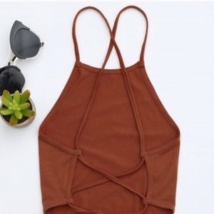 Burnt Orange Tied Top